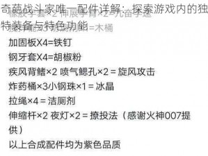 奇葩战斗家唯一配件详解：探索游戏内的独特装备与特色功能