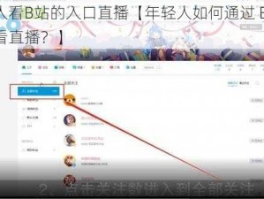 年轻人看B站的入口直播【年轻人如何通过 B 站入口观看直播？】