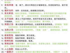 成语状元揭秘：第18关答案揭晓，智慧光芒闪耀状元之路