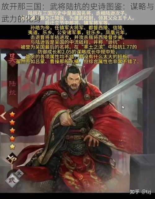 放开那三国：武将陆抗的史诗图鉴：谋略与武力的化身