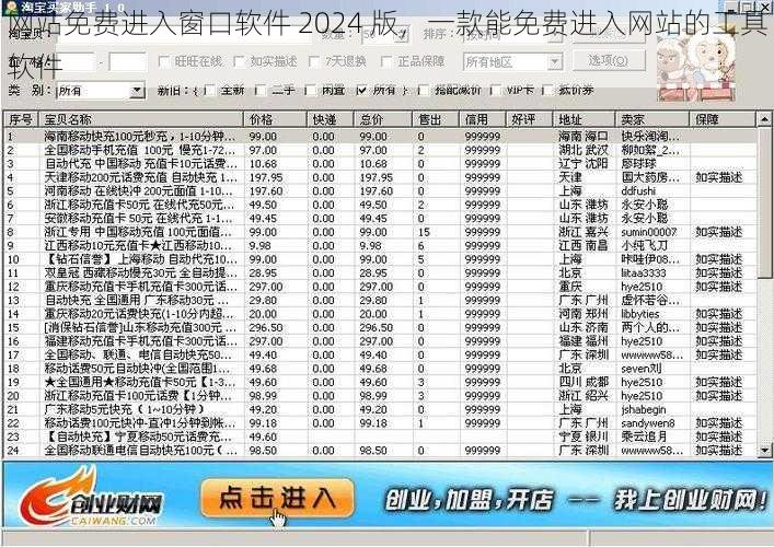 网站免费进入窗口软件 2024 版，一款能免费进入网站的工具软件