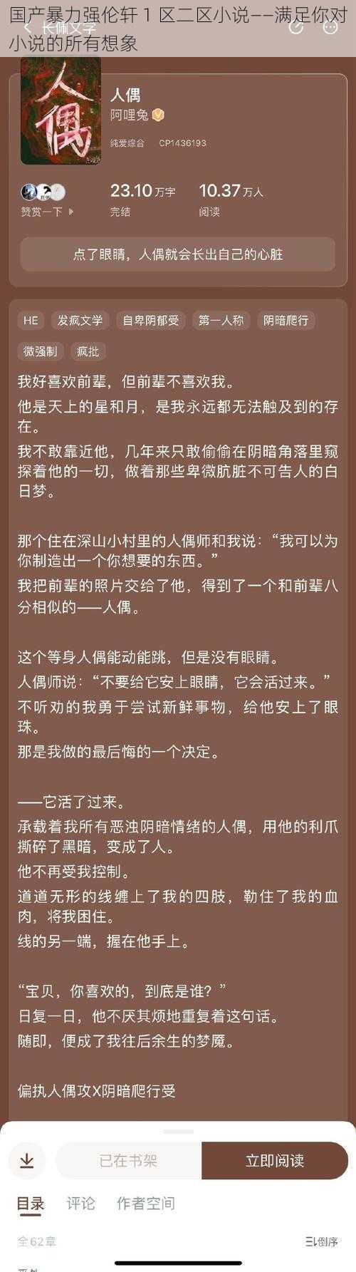 国产暴力强伦轩 1 区二区小说——满足你对小说的所有想象