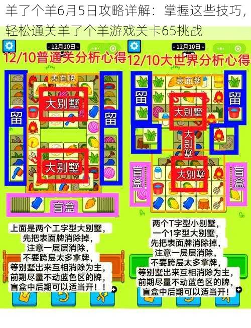 羊了个羊6月5日攻略详解：掌握这些技巧，轻松通关羊了个羊游戏关卡65挑战