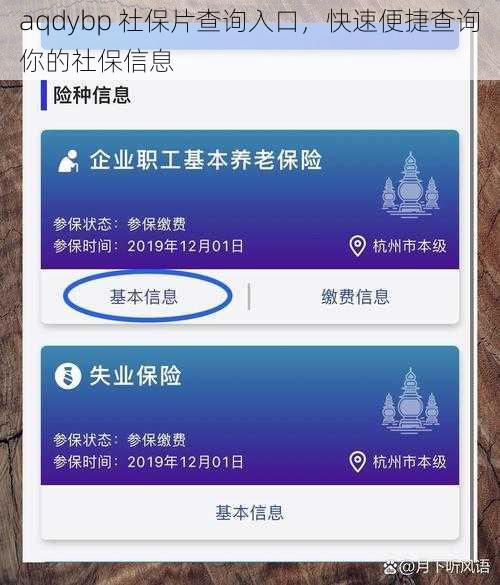 aqdybp 社保片查询入口，快速便捷查询你的社保信息