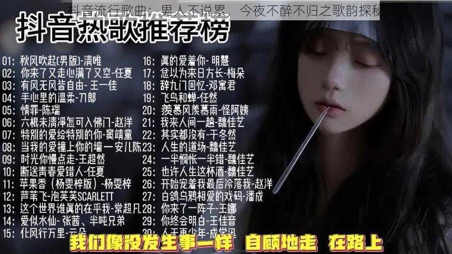 抖音流行歌曲：男人不说累，今夜不醉不归之歌韵探秘