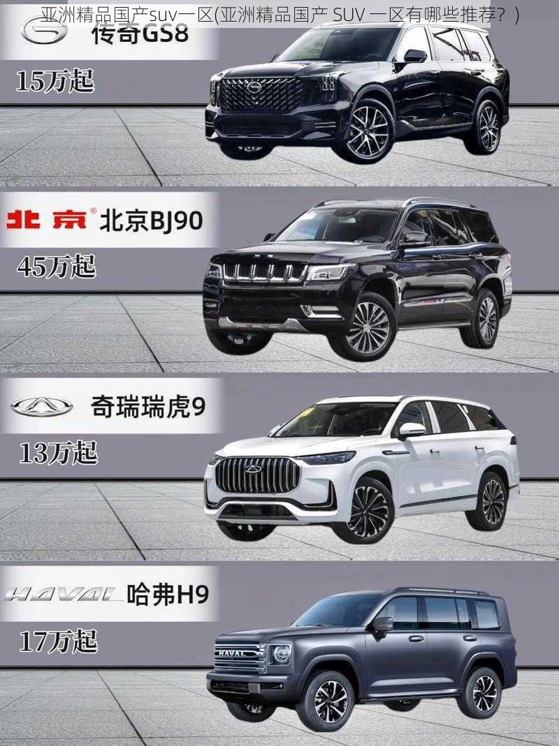 亚洲精品国产suv一区(亚洲精品国产 SUV 一区有哪些推荐？)