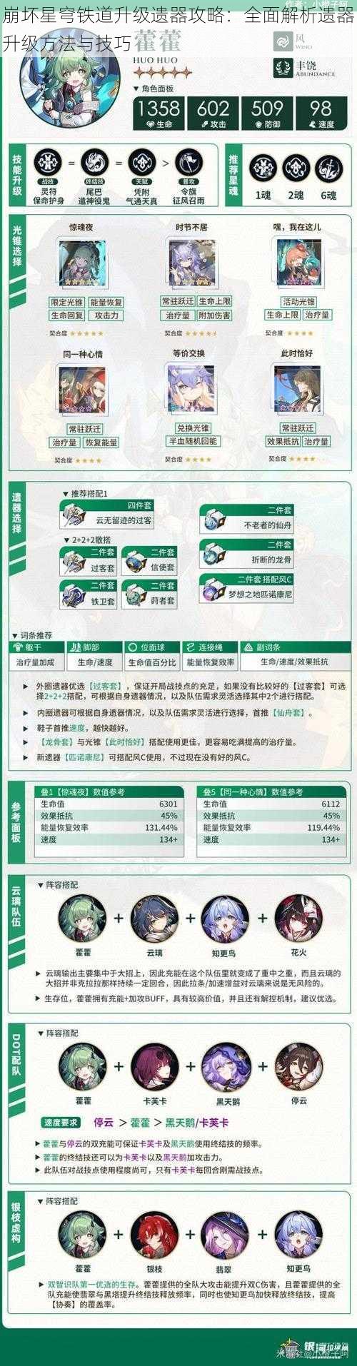 崩坏星穹铁道升级遗器攻略：全面解析遗器升级方法与技巧