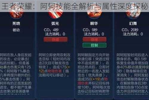 王者荣耀：阿轲技能全解析与属性深度探秘