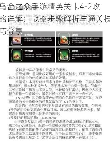 乌合之众手游精英关卡4-2攻略详解：战略步骤解析与通关技巧分享