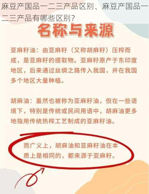 麻豆产国品一二三产品区别、麻豆产国品一二三产品有哪些区别？