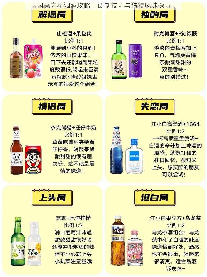 闪亮之星调酒攻略：调制技巧与独特风味探寻