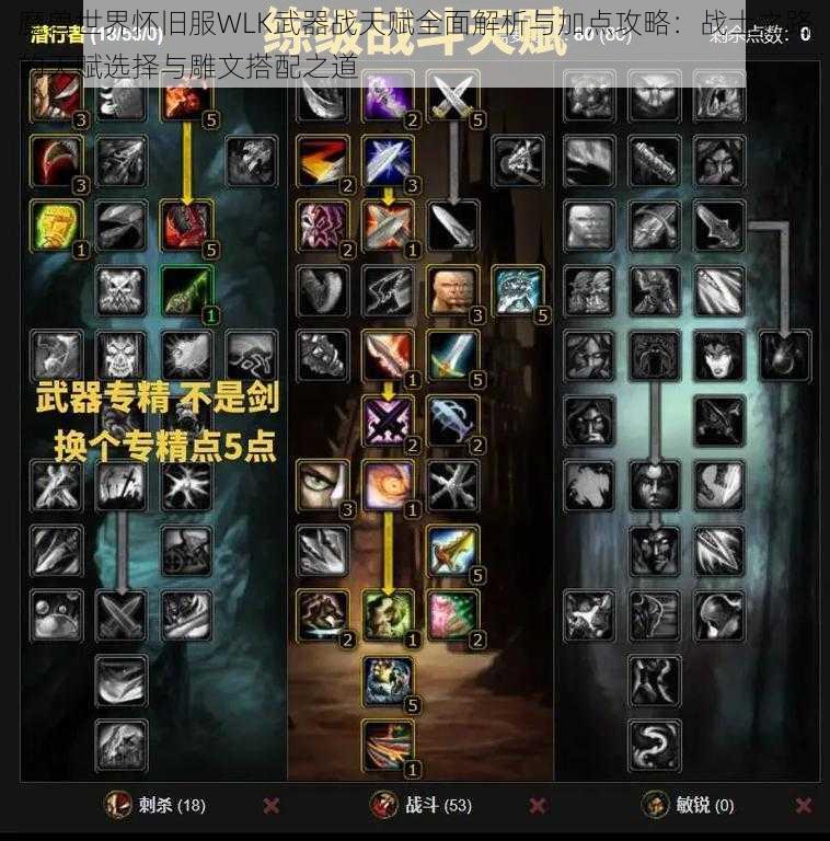 魔兽世界怀旧服WLK武器战天赋全面解析与加点攻略：战士之路的天赋选择与雕文搭配之道