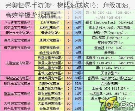 完美世界手游第一梯队速成攻略：升级加速，高效掌握游戏精髓