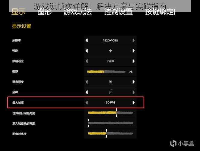 游戏锁帧数详解：解决方案与实践指南