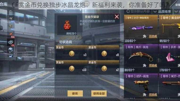 CF赏金币兑换独步冰晶龙炮：新福利来袭，你准备好了吗？