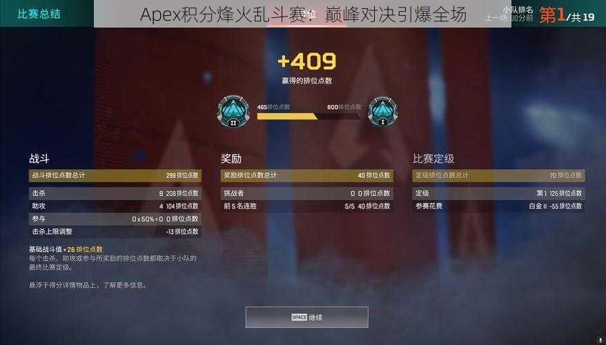 Apex积分烽火乱斗赛：巅峰对决引爆全场