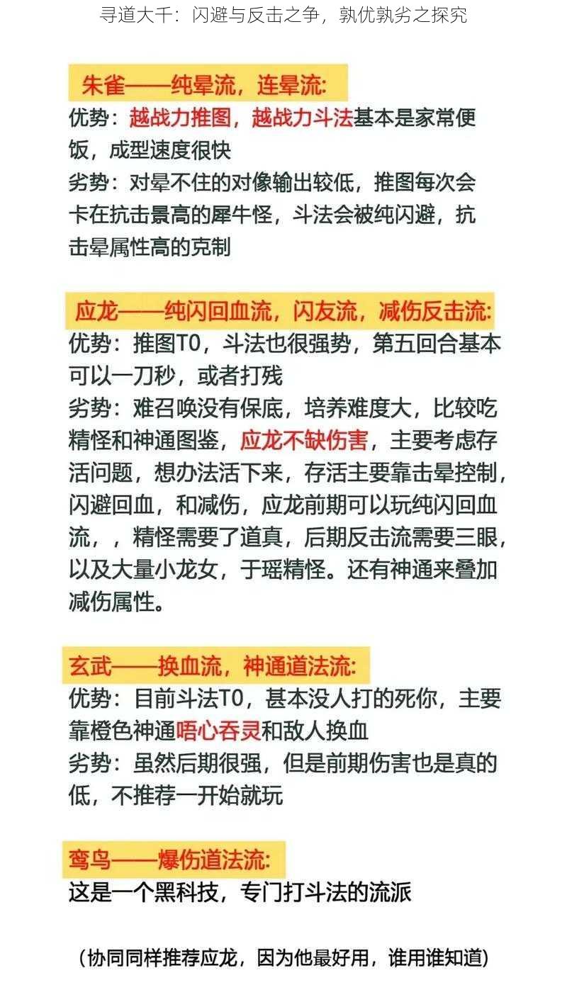 寻道大千：闪避与反击之争，孰优孰劣之探究