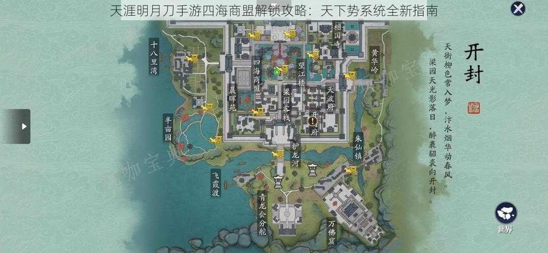 天涯明月刀手游四海商盟解锁攻略：天下势系统全新指南