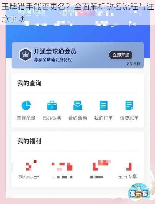 王牌猎手能否更名？全面解析改名流程与注意事项