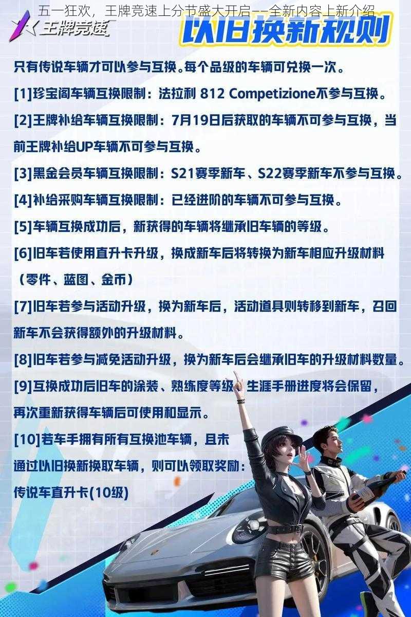 五一狂欢，王牌竞速上分节盛大开启——全新内容上新介绍